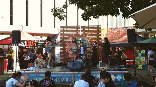 Flashback to Sunday when @moodymill and @lskoda jammed on the #Greenwayarts Main Stage! ...#Musicofmtp #livemusic #losangeles #california #melrosetradingpost