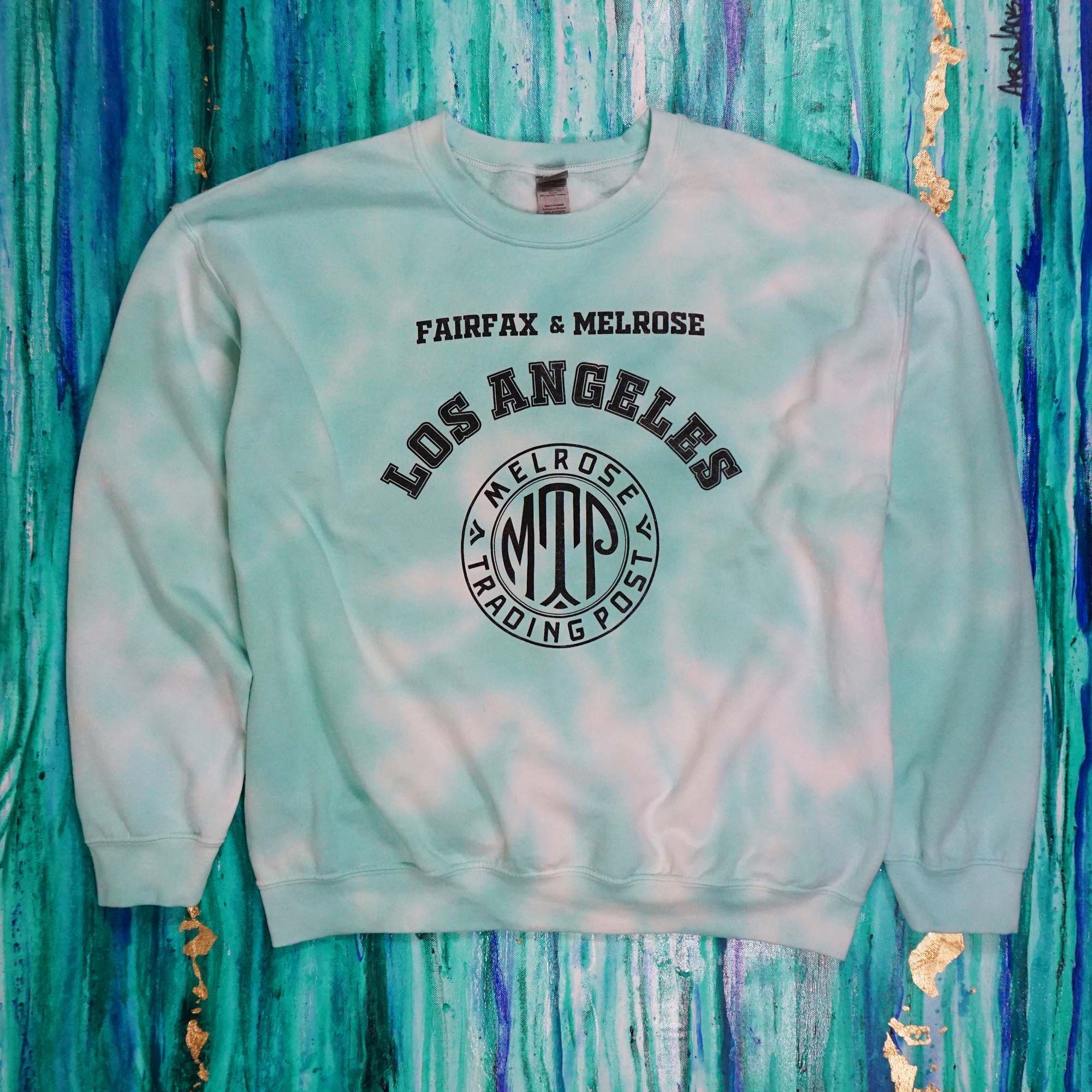 mint green crew neck sweatshirt