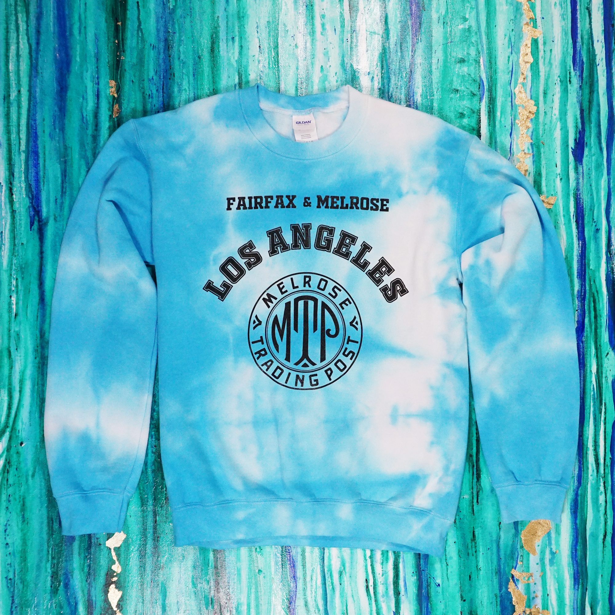 teal crewneck