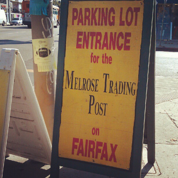 FYI People: Parking entrance has been moved to Fairfax and Clinton. #MelroseTradingPost