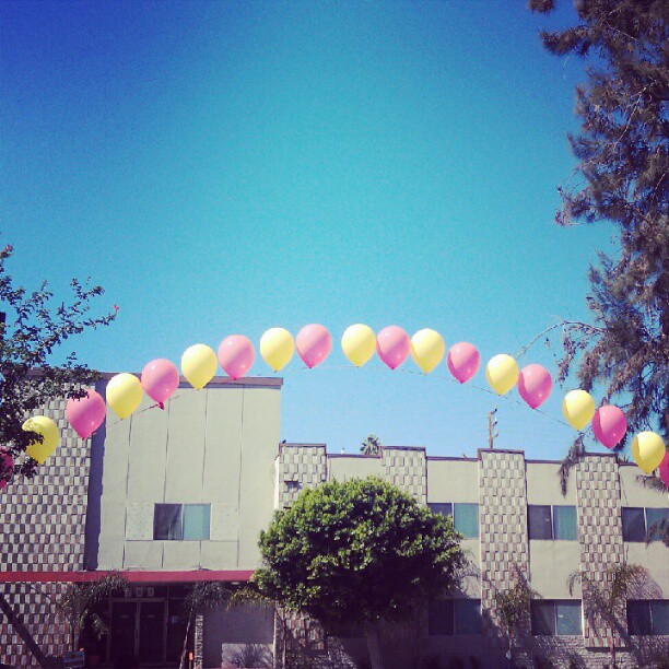 Welcome to the parking entrance!! #balloonarch #Melrosetradingpost