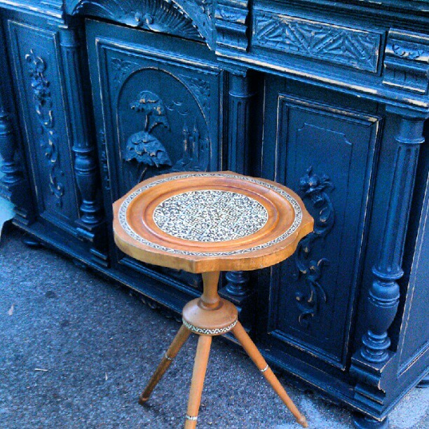 Small 40 year old Turkish handmade table. In Y39 #melrosetradingpost #fleamarketfind