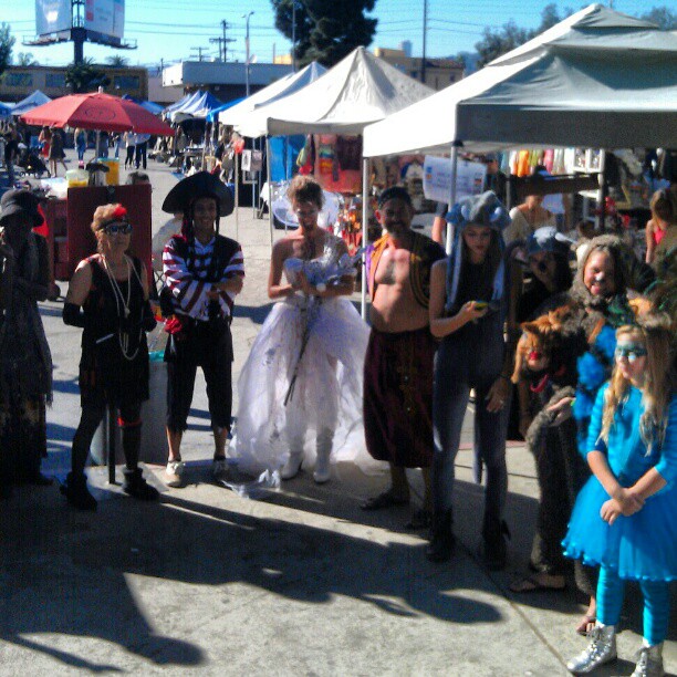 The fantastic Vendor Costume Contest contestants!!! #MelroseTradingPost #Halloween #costume #fleamarket #LA