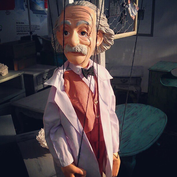 This may be the best puppet ever made. #Einstein #marionette #fleamarket #MelroseTradingPost #awesome