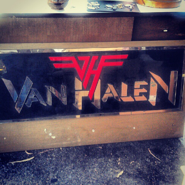 A dreamy Van Halen mirror in booth Y14 by the Fairfax entrance! #MelroseTradingPost #fleamarket #vanhalen #rock #music