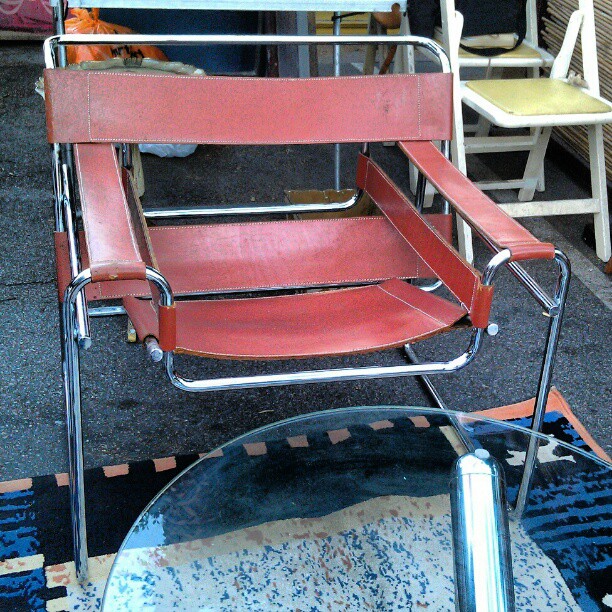 Melrose Trading Post I Love These, Vintage Metal And Leather Chairs