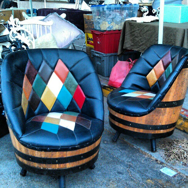 Love these chairs in B71!! #MelroseTradingPost #fleamarket #leather #furniture