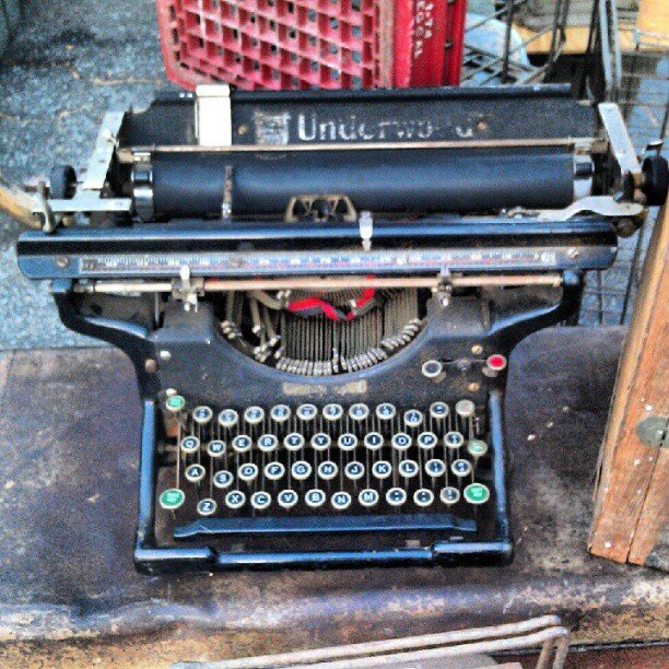 It's the perfect day to buy a vintage typewriter! #Melrosetradingpost #fleamarket #vintage #writer