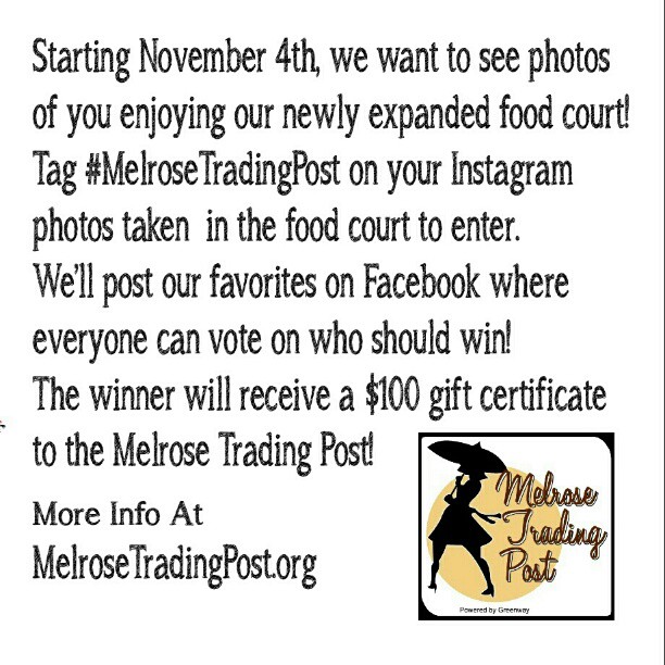 #MelroseTradingPost #instagram #contest ends November 30th!! #win #$100
