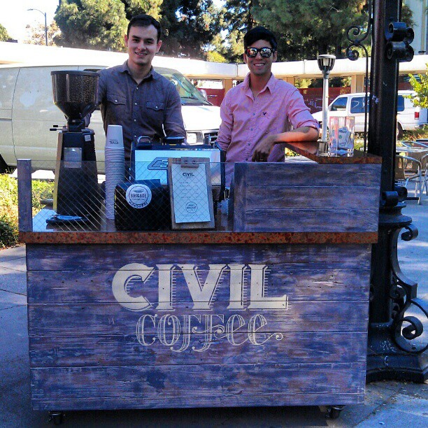 The @Civilcoffee guys are ready to make you coffee!! #MelroseTradingPost #coffee #SundayFunday #LA