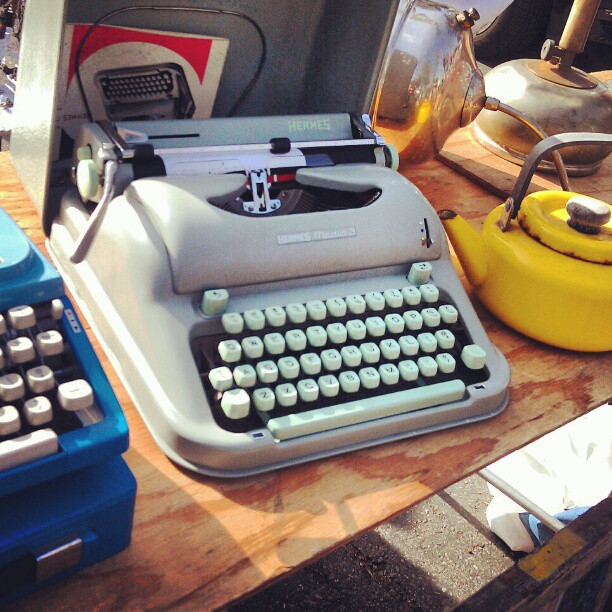 Who wouldn't want a beautiful typewriter for the holidays? #Melrosetradingpost #fleamarket #writer #gift #typewriter #vintage