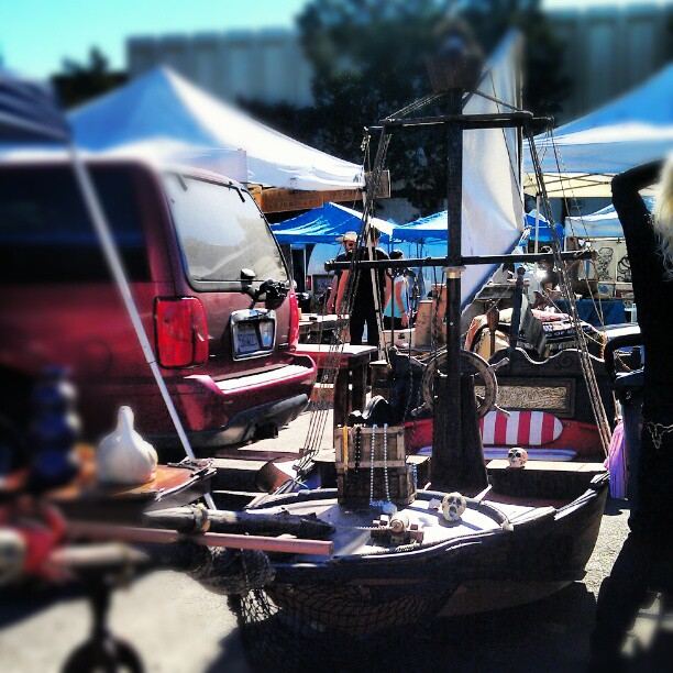 Does anyone need a pirate ship? It's in B111. #fleamarket #pirate #LA  #Melrosetradingpost