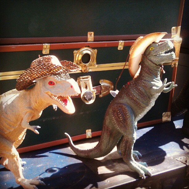 It's a dinosaur cowboy party in Y4! #Melrosetradingpost #SundayFunday #la #fleamarket #dinosaur #weird