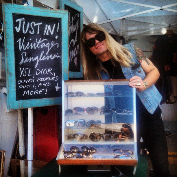 @possessionvintage has vintage sunglasses handpicked by Dan in B77!! #Melrosetradingpost #fleamarket #possessionvintage #sunglasses #vintage #losangeles #ysl #dior