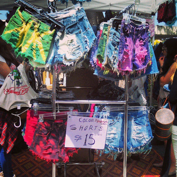 Shorts For Your #coachella Needs. #Melrosetradingpost #fleamarket #tyedye #fashion #summer #spring #lastyle #shorts