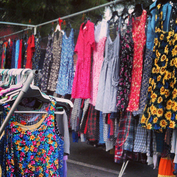 Dresses and Jumpers Galore!! #Melrosetradingpost #fleamarket #fashion #coachella #coachillin #la #lastyle #festival #vintage #90s