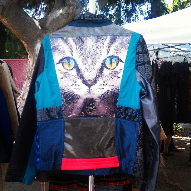 Cat Jacket! In R13 in the food court.#Melrosetradingpost #fleamarket #cat #fashion #jacket #Fairfax #Melrose #la #vintage