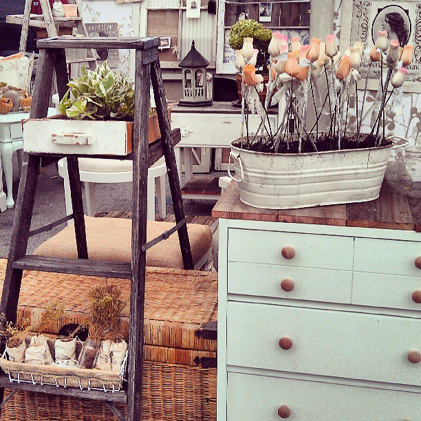 The lovely gentlemen of Antigua in B113 have such a gorgeous shabby chic inspired booth!!