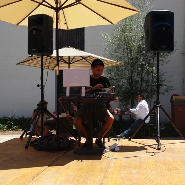 DJ Rani D is jamming on the food court stage!
