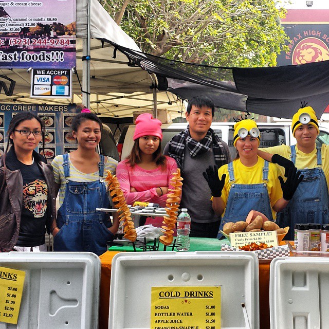 Congrats to the GC Crepe Makers for winning our annual vendor Halloween costume contest! They have won a freebie space in the market. (Sorry some of you got cut off in the last picture... You're in this one!) #melrosetradingpost #gccrepemakers #vendor #costume #contestwinner #despicableme #minions
