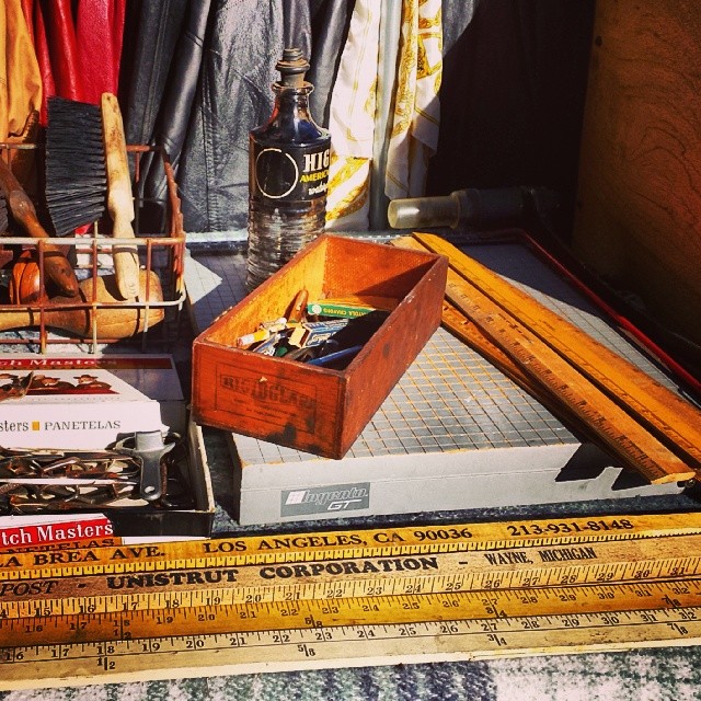 Vintage rulers, yard sticks and Crayola crayons for the artistic dreamers of LA!