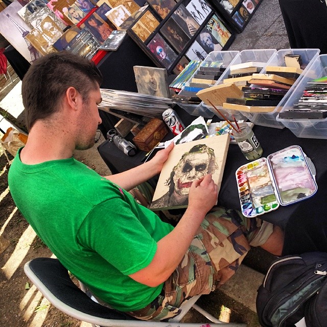 Here's an exclusive sneak peek at artist @mattlwilcox working in his booth, G35!