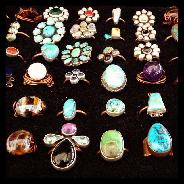 Beautiful rings created by Carlos Gutierrez! He has some amazing Mexican folk jewelry and accessories - we love it all!
