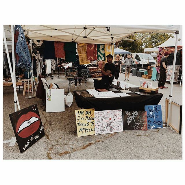Good Morning LA!!The market is open and we've got awesome vendors like @writingsfrommichael with artwork from #intensepulse poetry book and hard copies!  #writingsfrommichael #MTPfairfax #ShopLocal