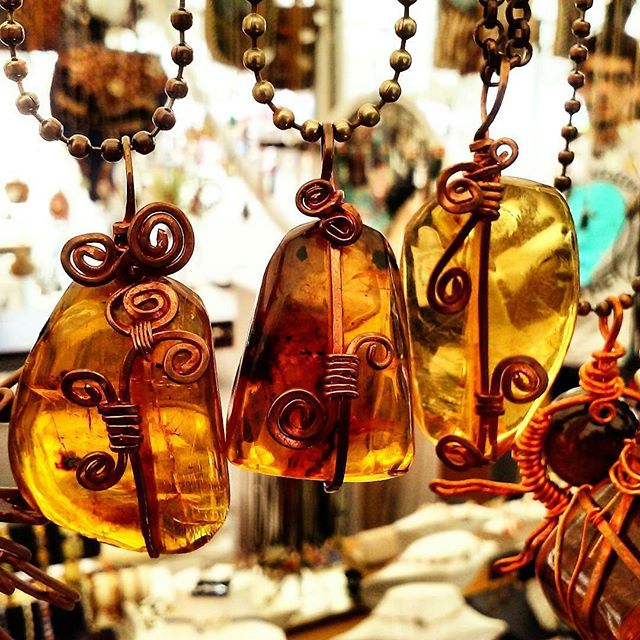 Longtime permanent vendor, @eduardosleather joined instagram!  Send them some love for their gorgeous Amber necklaces wrapped in copper, Mayan style. Their family sets up in space b114 every #SundayFunday! #melrosetradingpost #mtpfairfax. #losangeles #Cystals #crystal #copper #Amber #melrose #fairfax #fleamarket #california