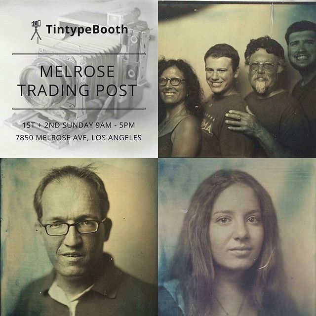 Need a thoughtful present? Give someone the gift of your face on a #tintype photo print! @jasonmads is here is B73 taking photos till 5pm! #MTPfairfax #ShopLocal #PeopleOfMTP #TinTypeBooth#melrosetradingpost #melrose #fairfax #fleamarket #losangeles #california #sundayfunday