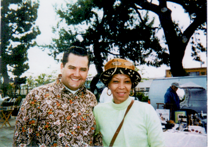 The hilarious Ross Matthews with Ella Whitfield at the Melrose Trading Post (April 2006).